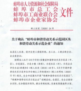 盛世新能源榮獲“全市和諧勞動(dòng)關(guān)系示范企業(yè)”稱號(hào)